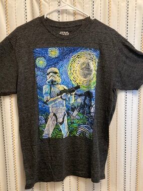 STAR WARS STORMTROOPER VAN GOUGH GRAPHIC T SZ L